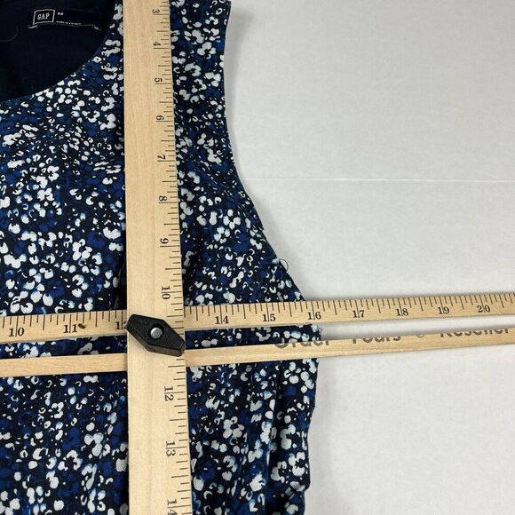 GAP Womens Fit And Flare Dress Floral Sleeveless Preppy Back Zip Work Size 8 - Picture 8 of 12